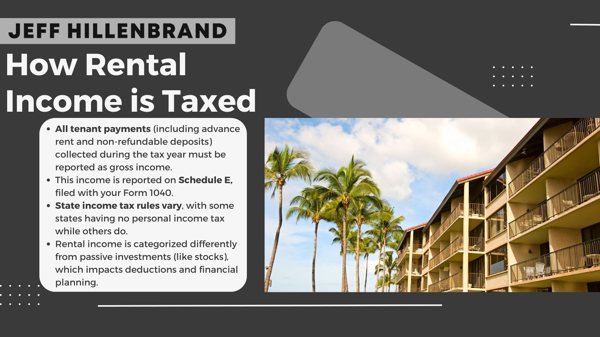 owning investment properties brings opportunities – and responsibilities