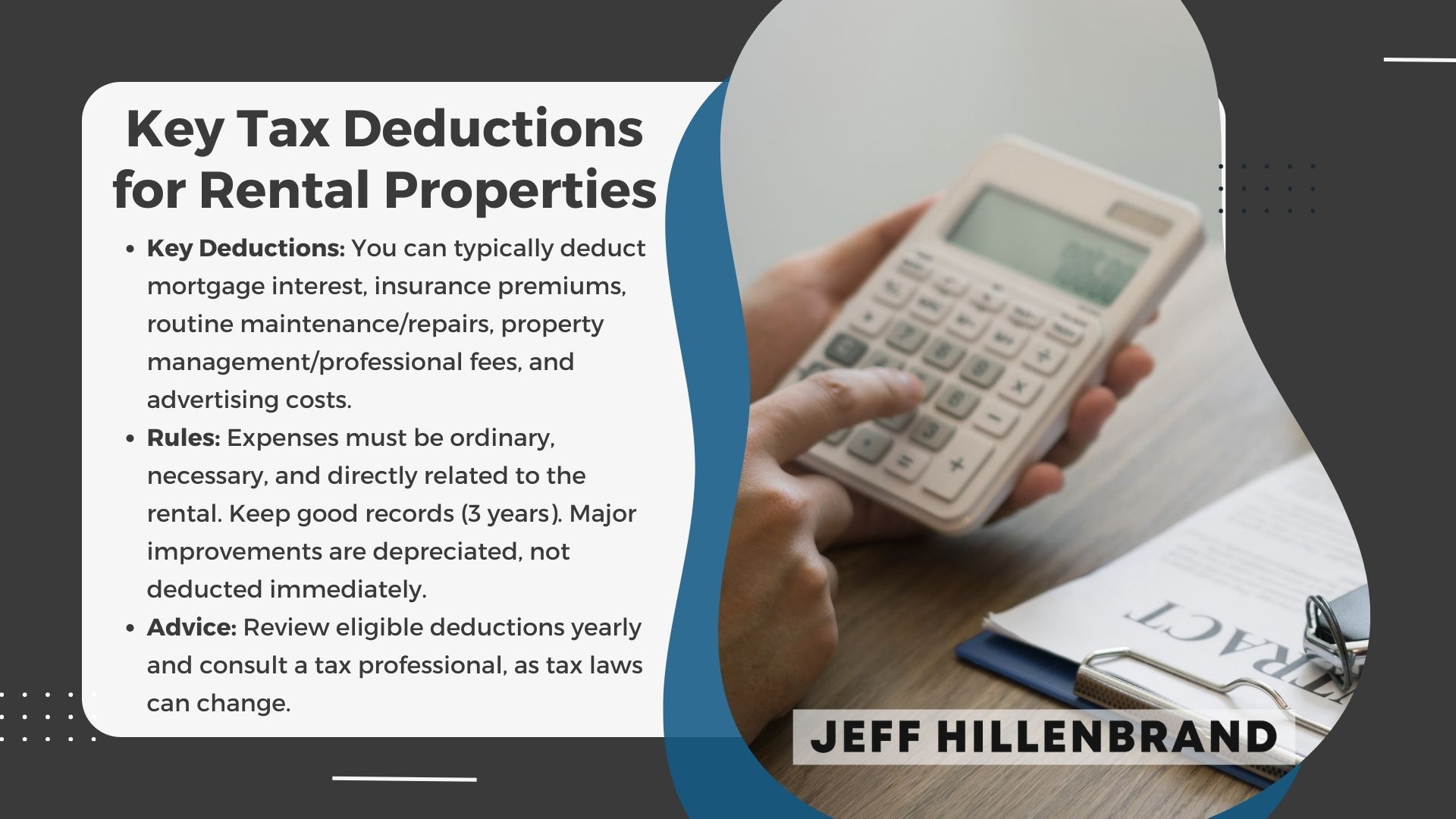 owning investment properties brings opportunities – and responsibilities