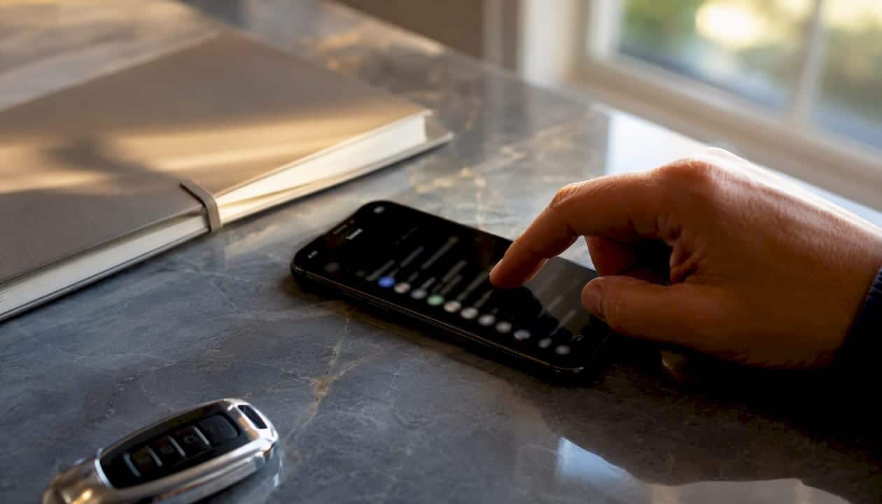Smartphone dialing title company phone number