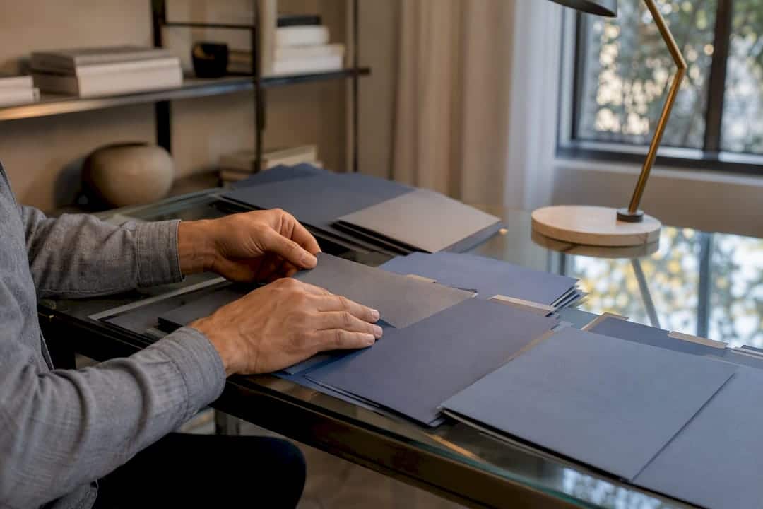 Hands sorting property lead lists