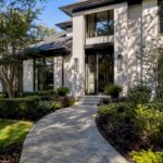 Luxury Houston home exterior in daylight