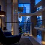Modern Downtown Houston high-rise atrium