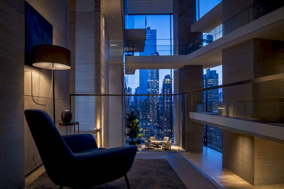 Modern Downtown Houston high-rise atrium