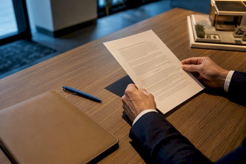 Buyer reviewing Texas residential contract