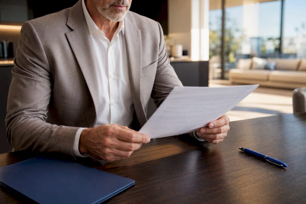 Seller reviewing Texas disclosure form