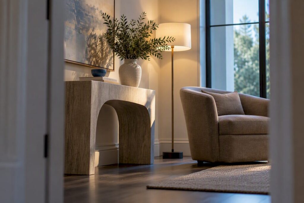 Staged luxury residence interior in Houston