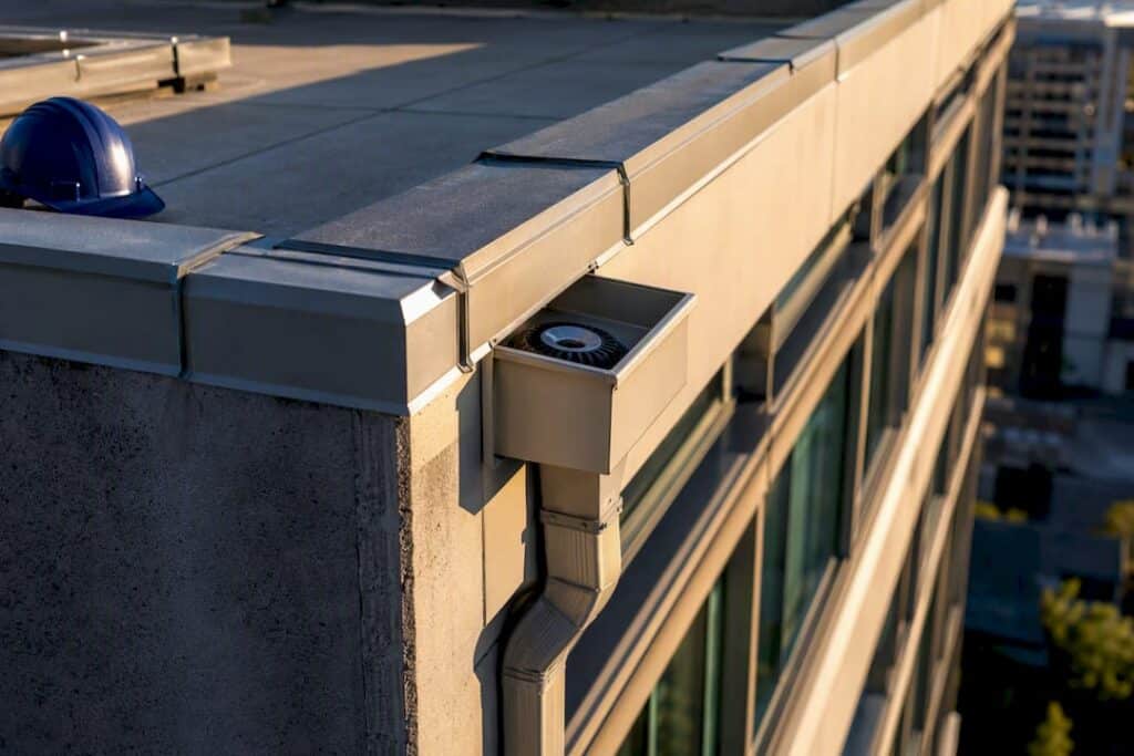 Houston condo roof and facade maintenance detail