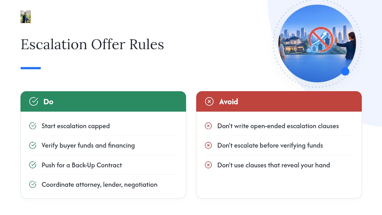 A Houston Agent's Rules of Thumb on Escalation Offers — overview diagram