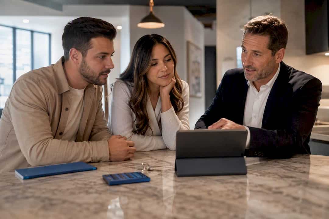 Houston buyers discussing cash and mortgage options