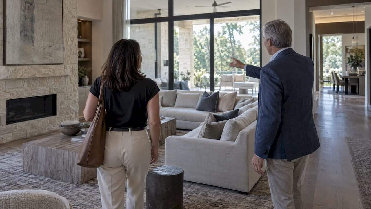 Private showing inside Houston luxury home