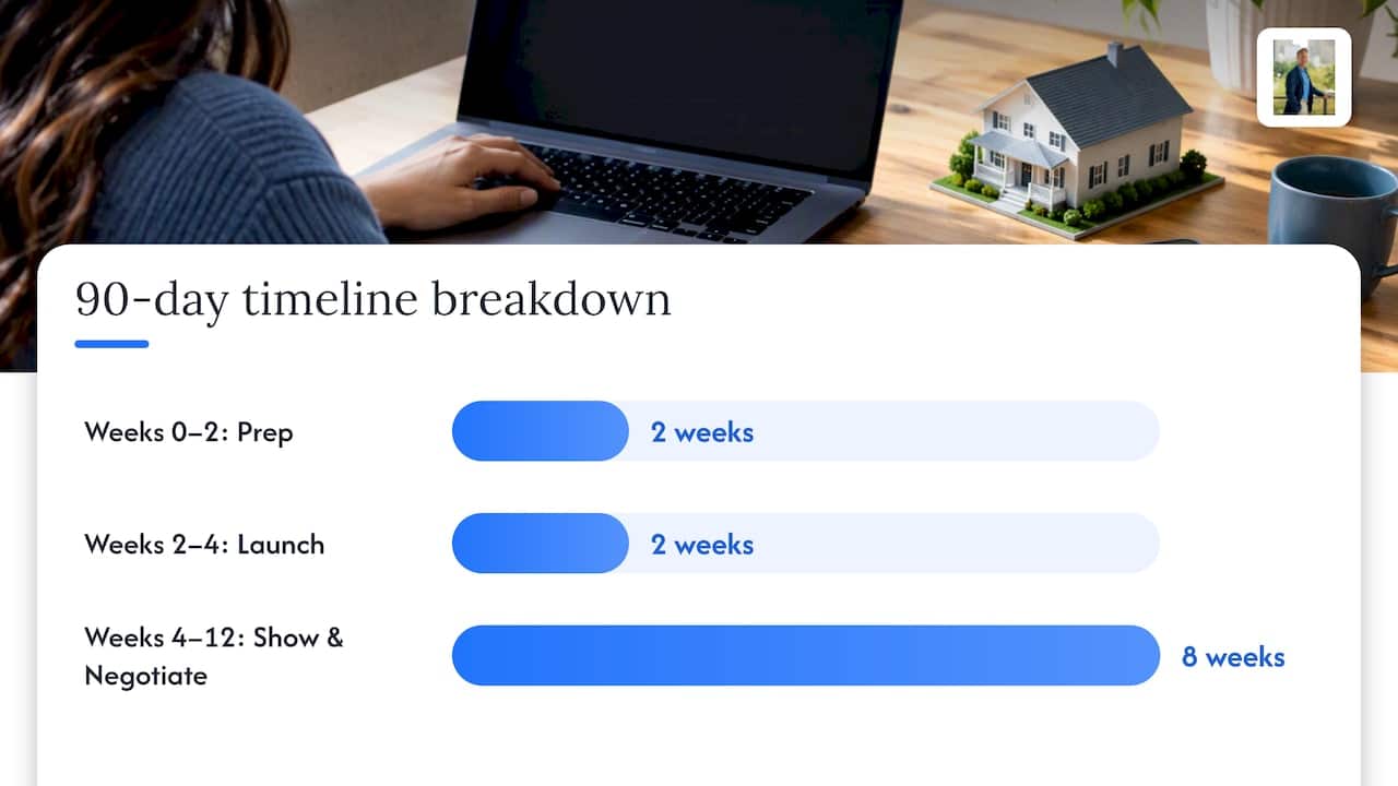 Ninety-day home sale planning timeline